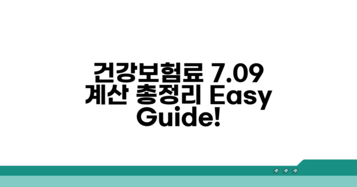 건강보험료 7.09% 계산법