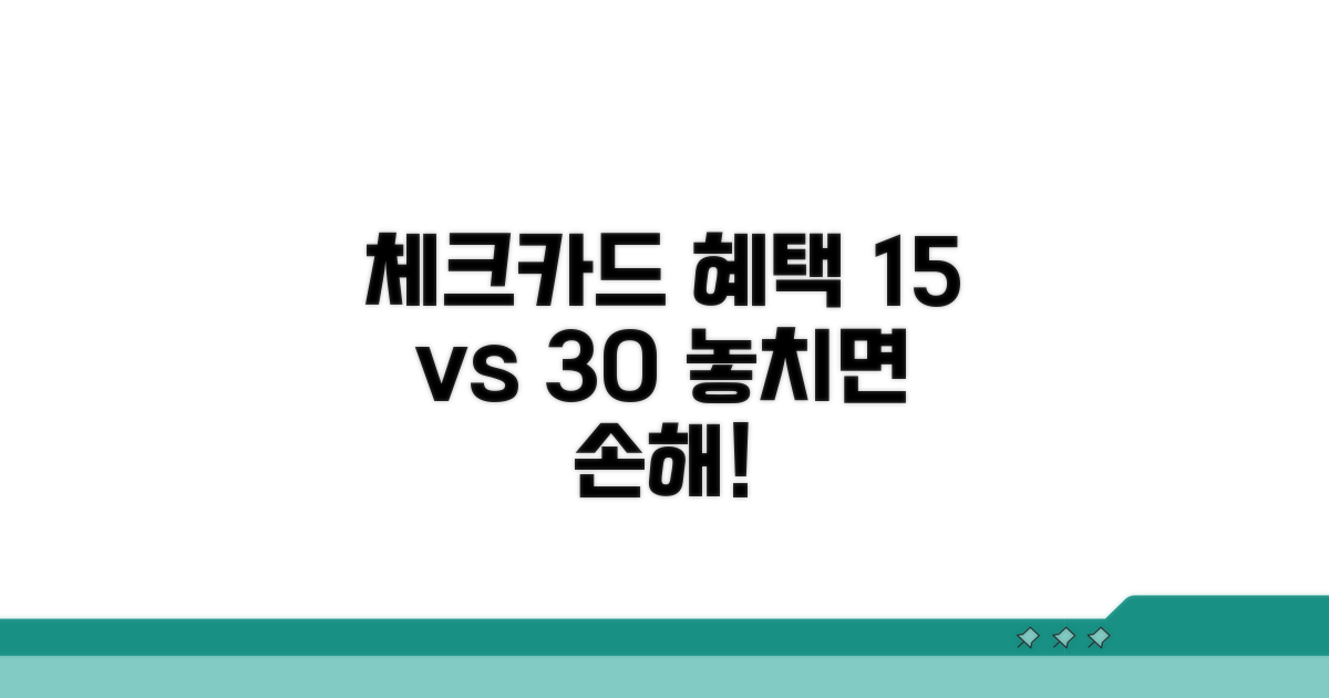 체크카드 공제율 15% 30% 혜택 비교