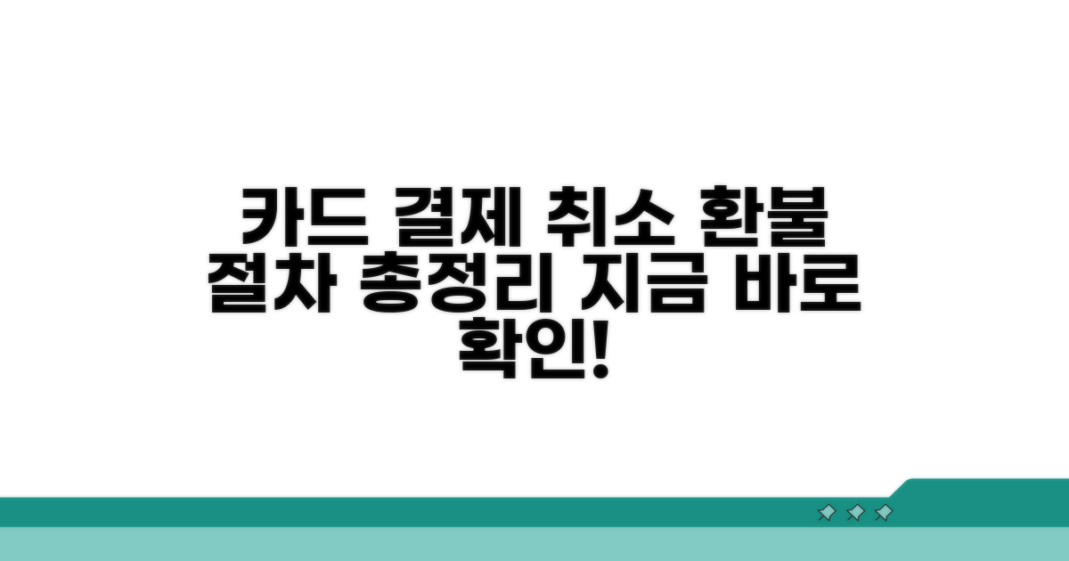 카드결제 취소 사유와 절차