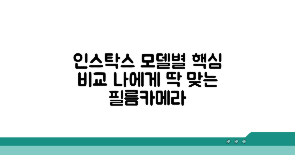 인스탁스 모델별 특징 한눈에