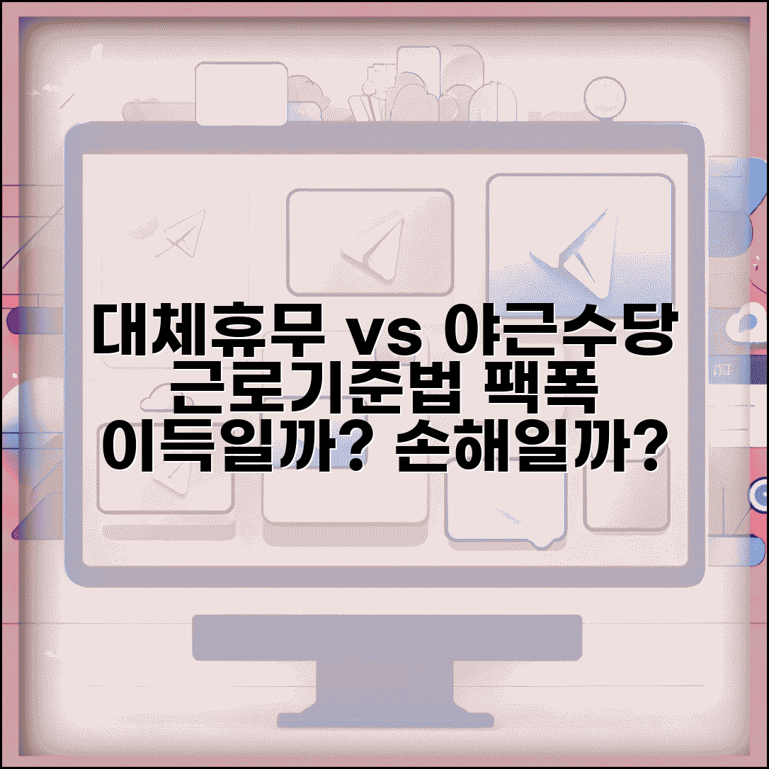 회사에서 야근수당 대신 대체휴무 주는데 괜찮나요 | 야근수당 | 대체휴무 | 근로기준법
