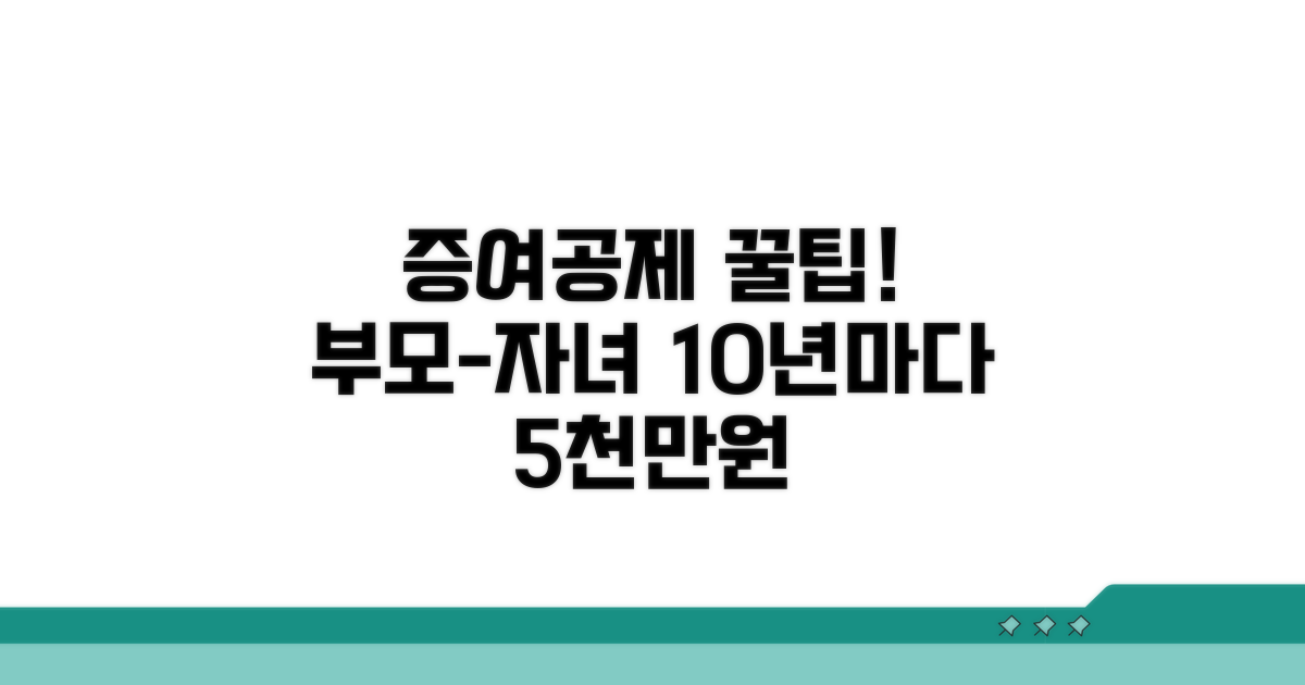 부모 자녀 간 증여 공제액 상세 분석