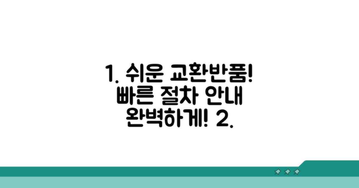 교환 및 반품 절차 상세 안내