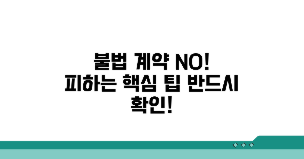 불법 계약 피하는 핵심 방법