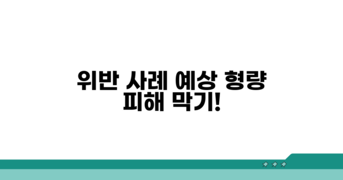 위반 사례와 예상 형량