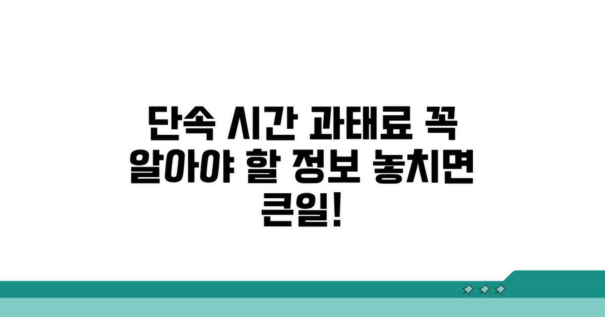 단속 시간과 과태료 정보