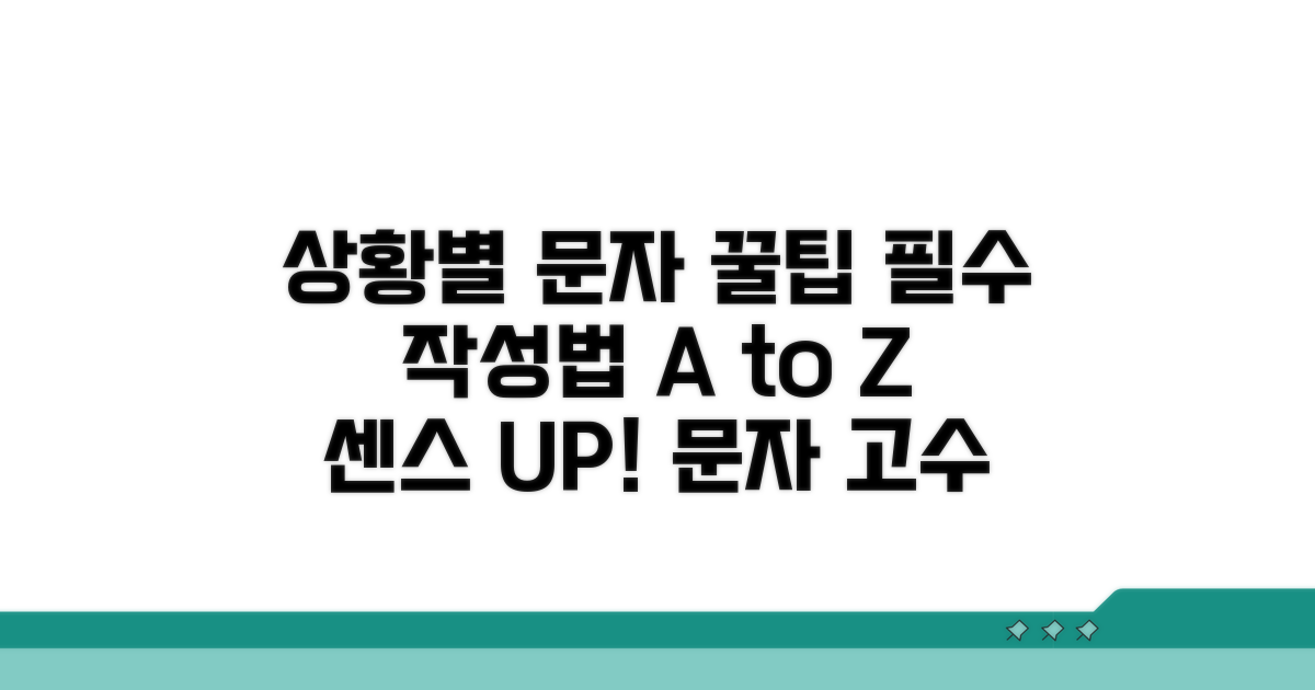 상황별 문자, 상황별 작성법