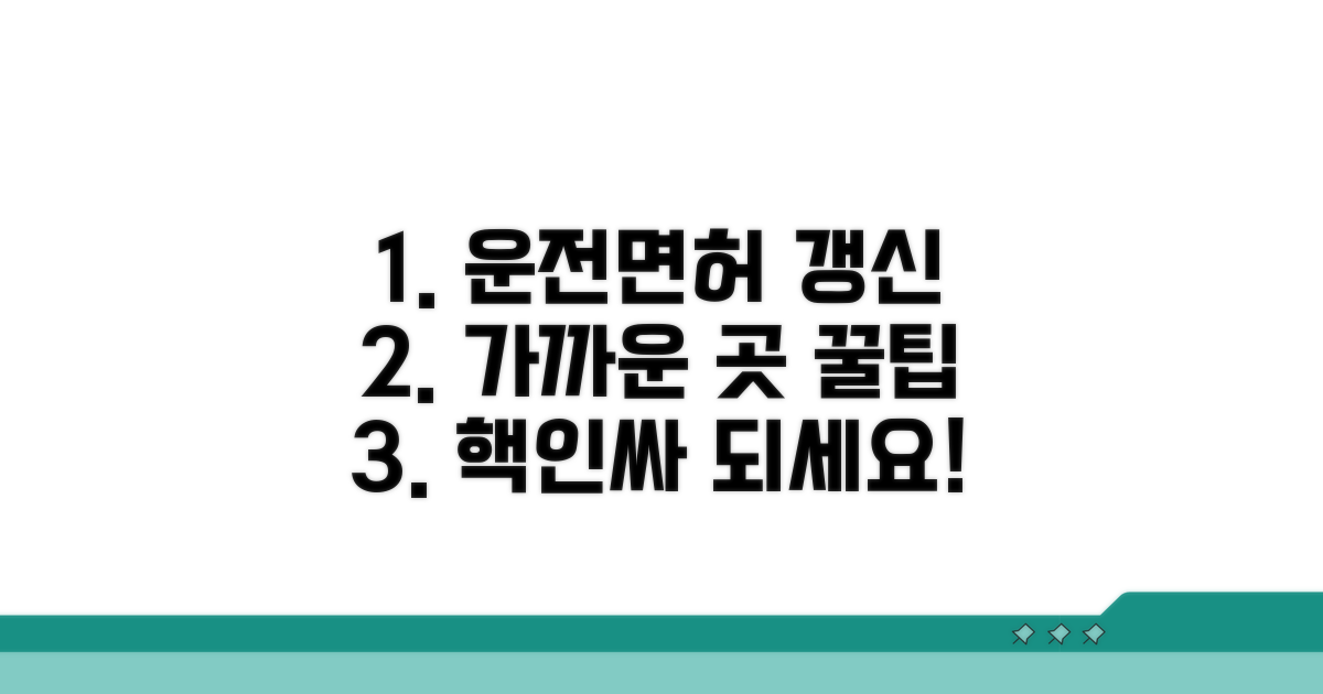 가까운 곳 운전면허 갱신 꿀팁