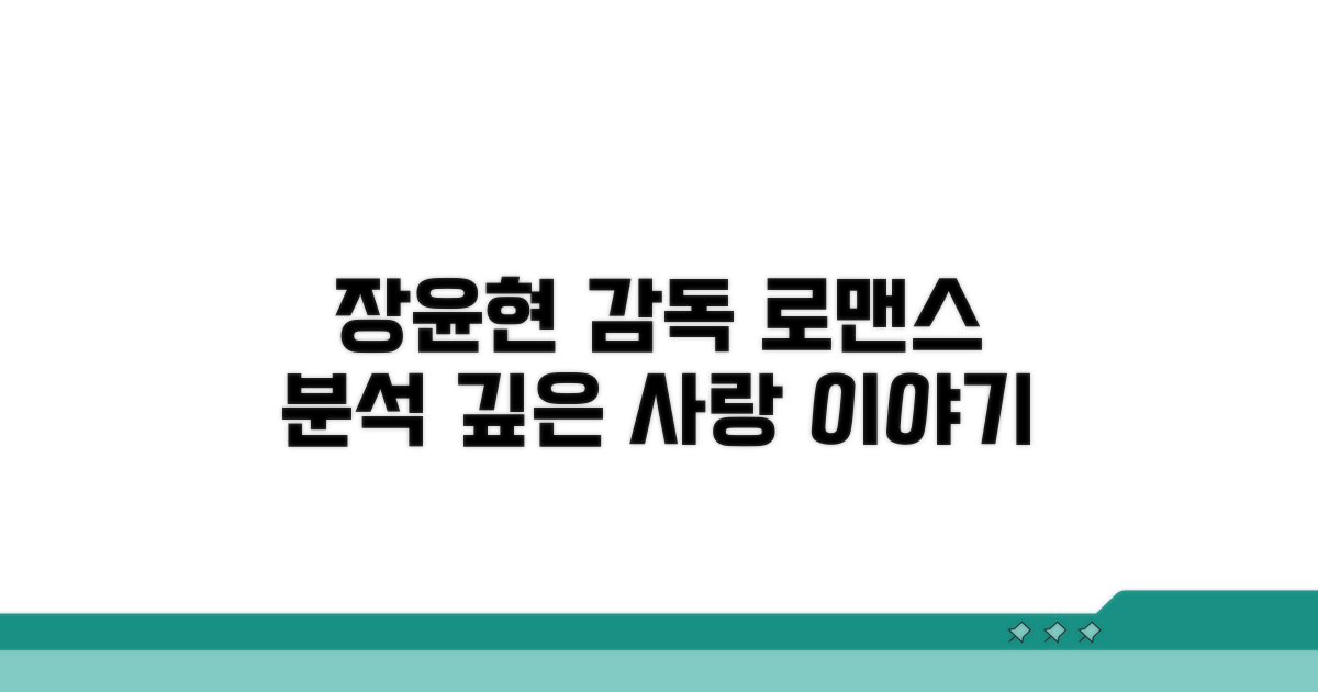 장윤현 감독 로맨스 분석
