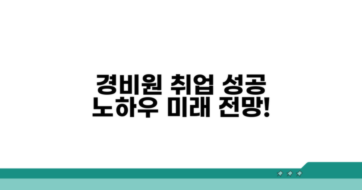 경비원 취업 성공 사례와 전망