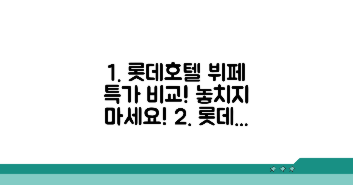 주요 롯데호텔 뷔페 할인 비교