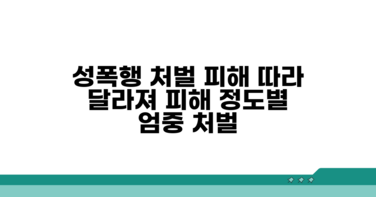 성폭행죄 처벌 수위, 피해 정도별 차이