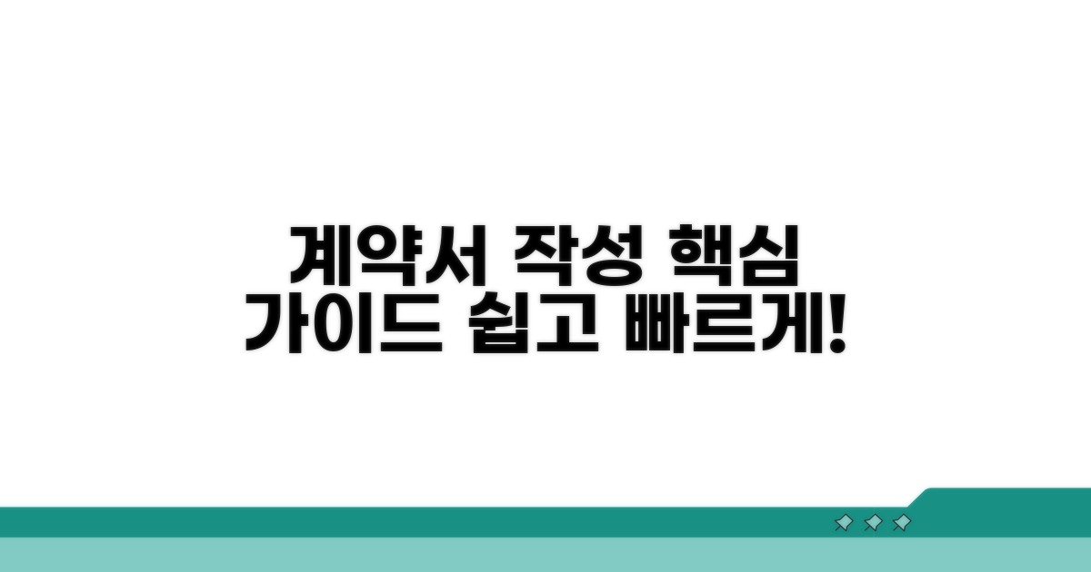 계약서 작성 핵심 가이드