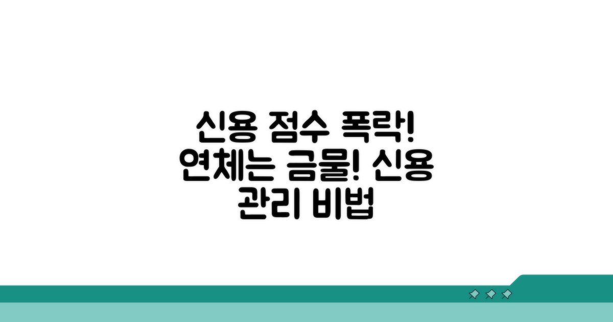 신용 점수 하락과 연체 기록