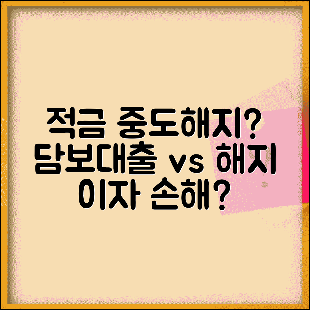 적금 만기 전에 급전 필요한데 대출받는게 나을까요 | 적금담보대출 | 중도해지 | 이자