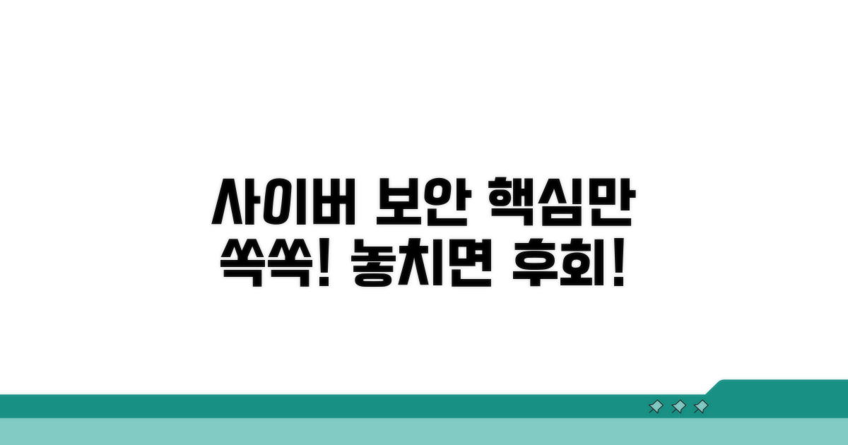 사이버 보안, 이것만은 꼭 알아두자