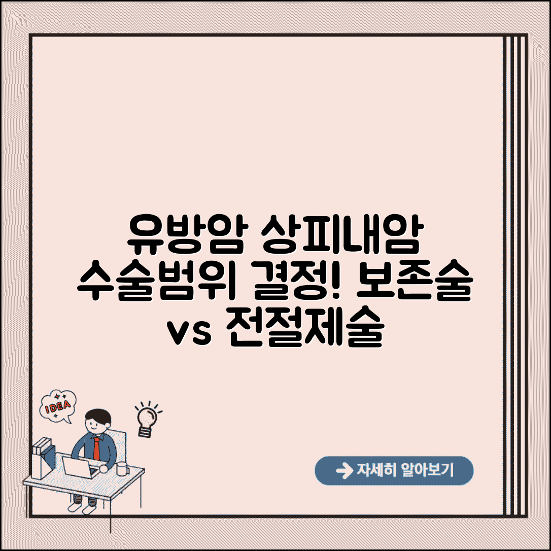 유방암 상피내암 수술 범위 | 유방 보존술 vs 전절제술 선택 기준