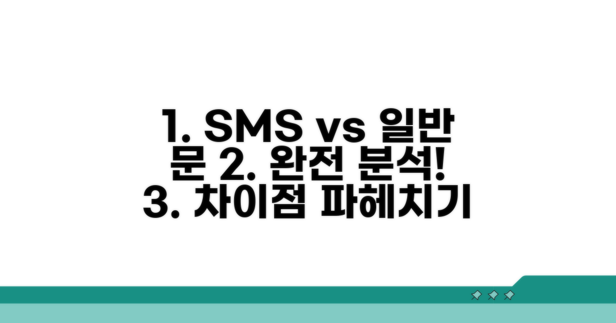 SMS와 일반 문자의 차이점 완전 분석