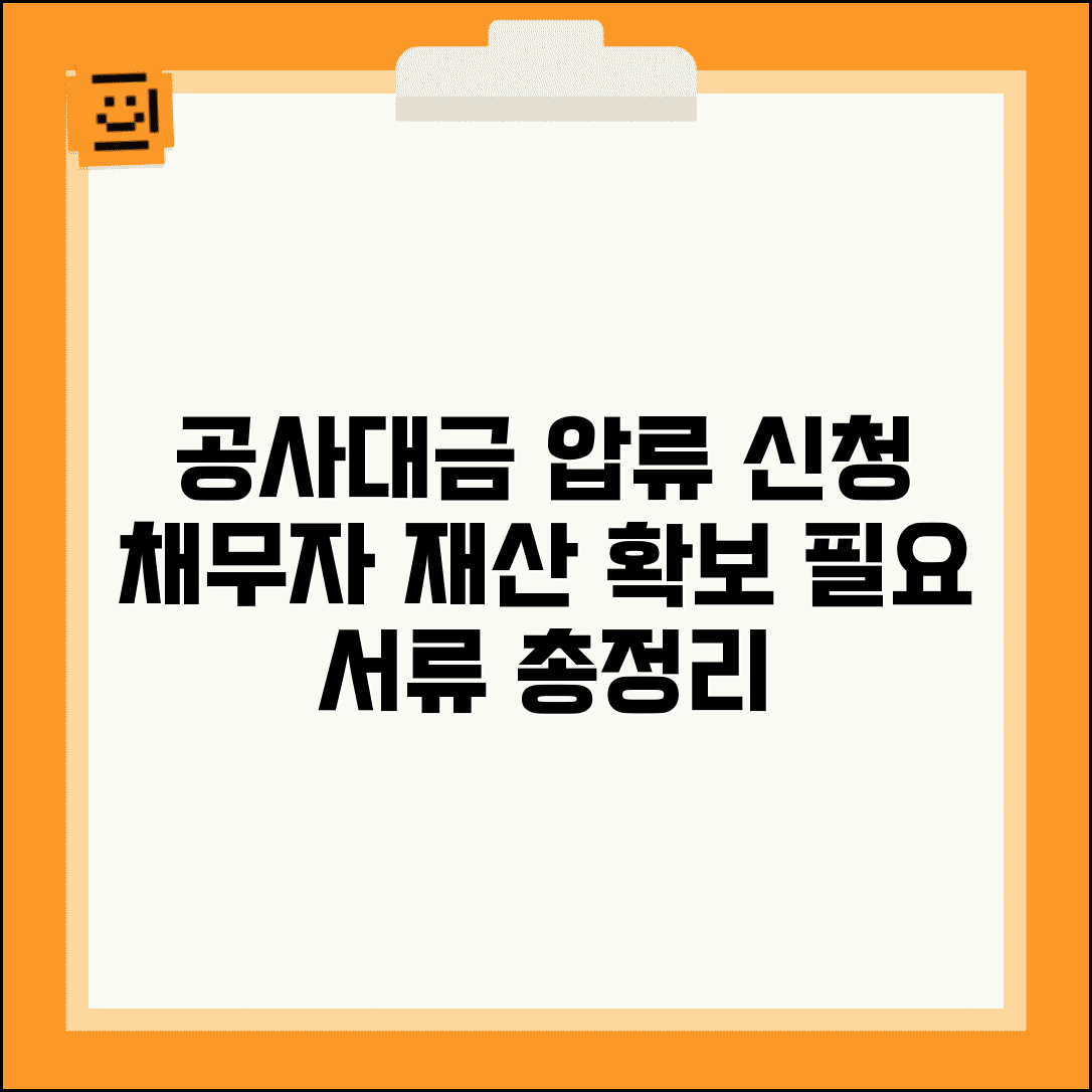 공사대금 가압류 신청 방법 | 채무자 재산 확보 절차와 필요 서류