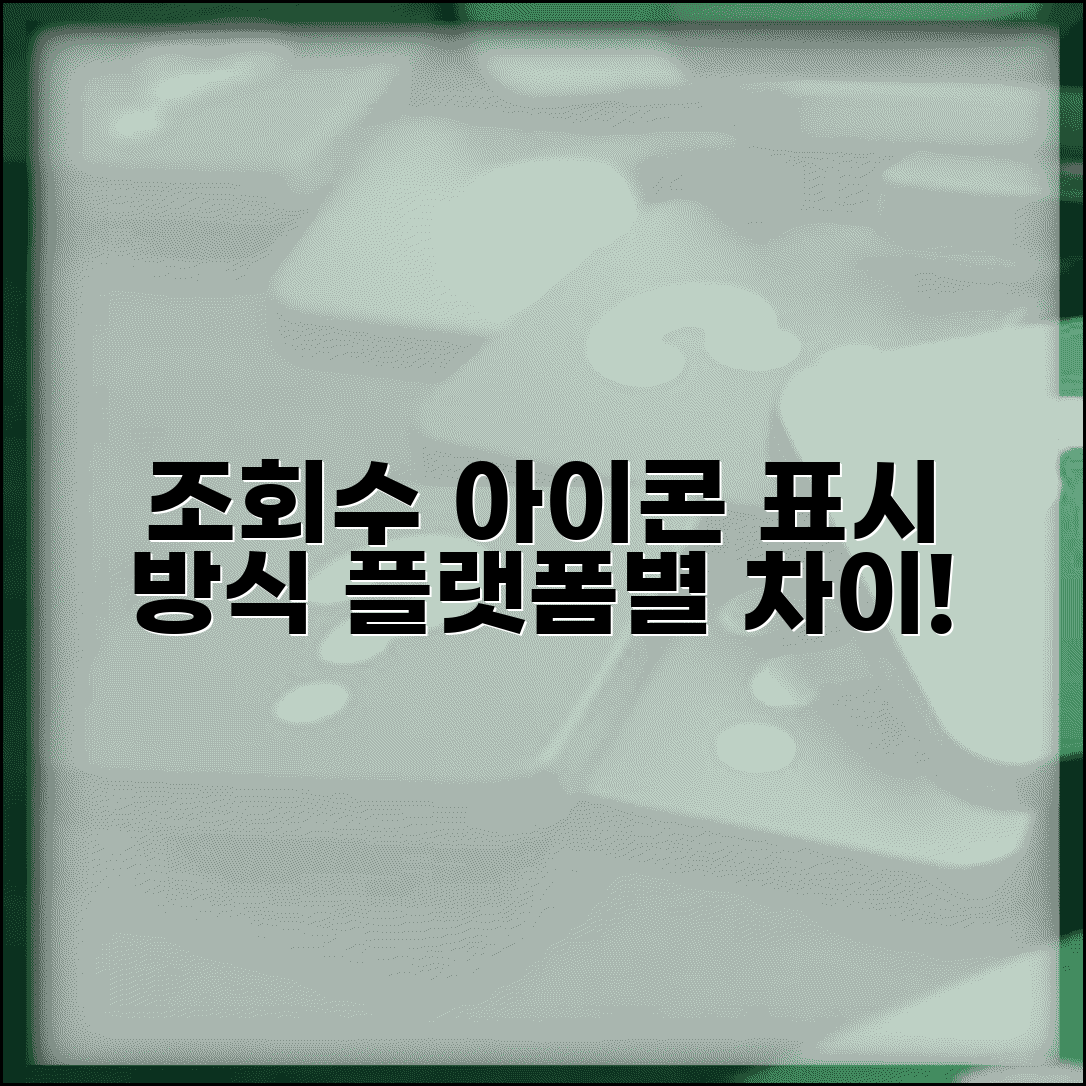 조회수 아이콘 의미 | 플랫폼별 조회 지표 표시 방식 차이