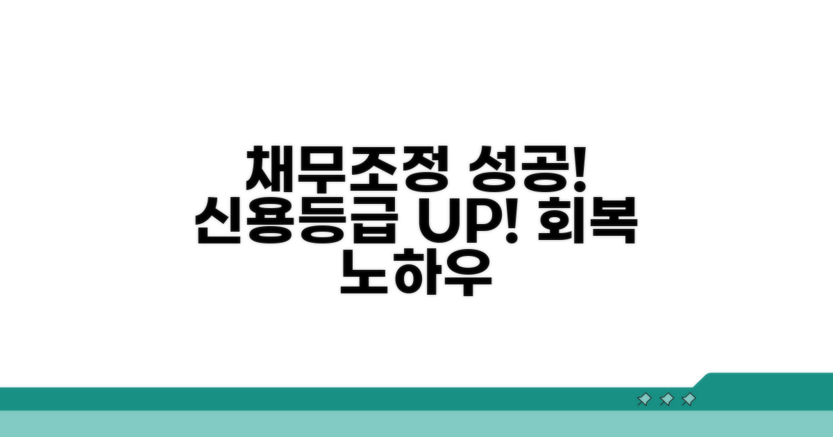 채무조정 후 신용등급 회복 과정