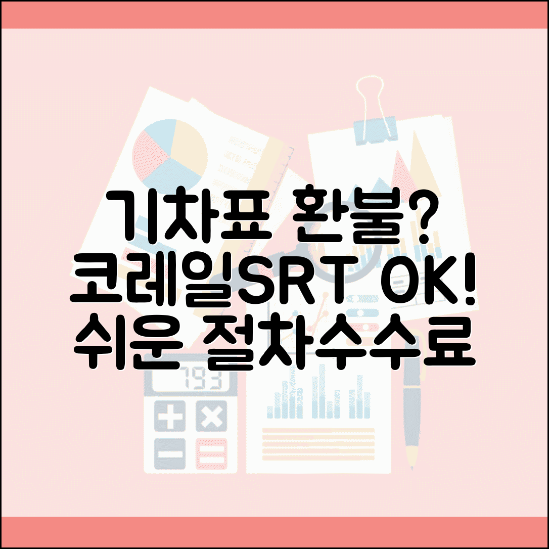 열차 승차권 환불 단계별 안내 | 코레일/SRT 환불 절차 및 수수료