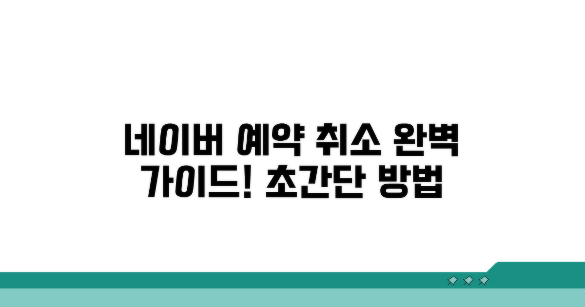 네이버 예약 취소 방법 완벽 정리