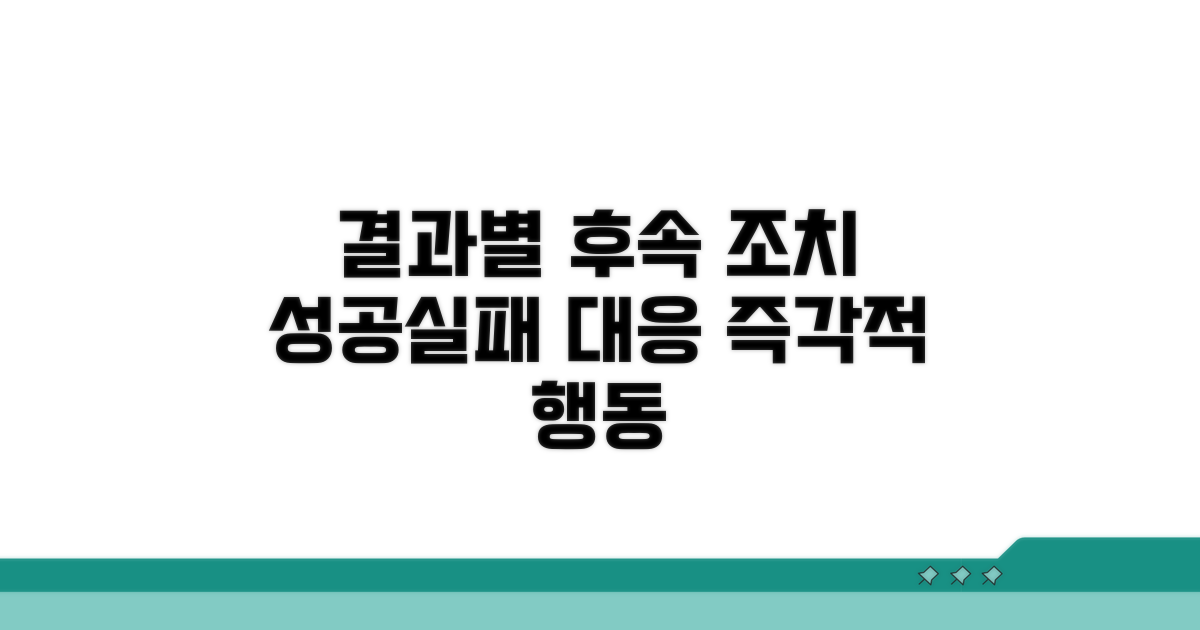 결과별 대응 및 후속 조치