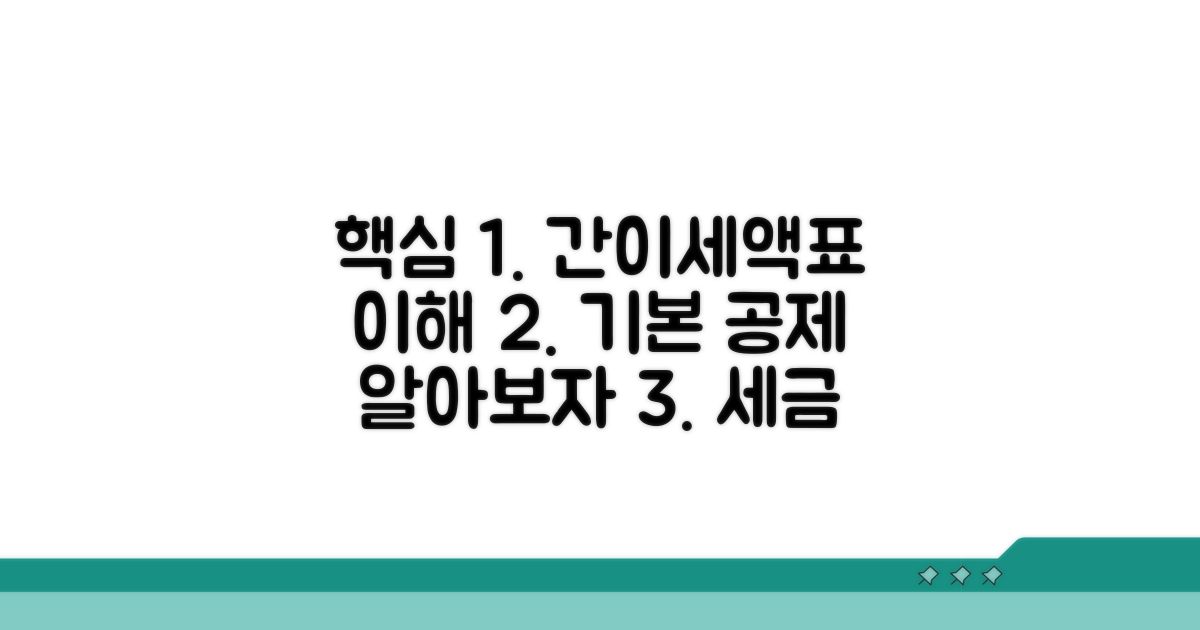 간이세액표와 기본 공제 이해하기