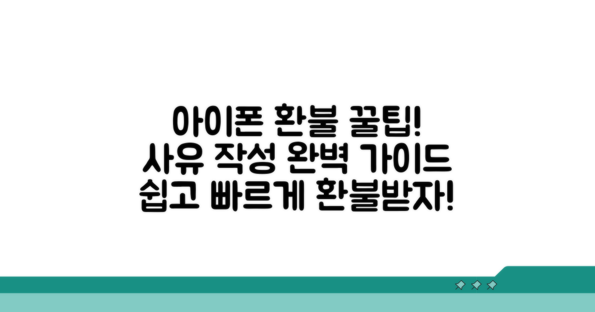아이폰 환불사유 작성법 완벽 가이드