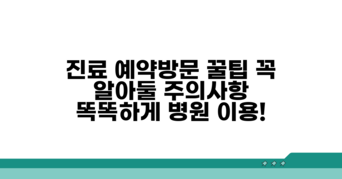 진료 예약과 방문 시 주의사항