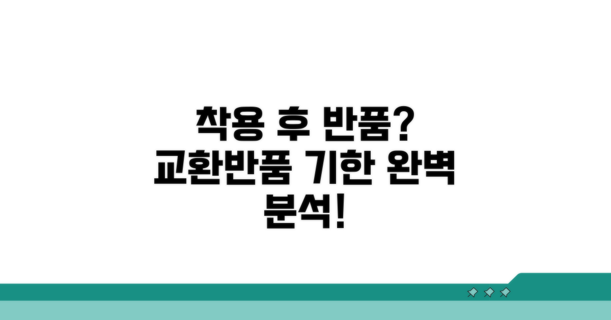 착용 후 교환 반품 기한 완전 분석