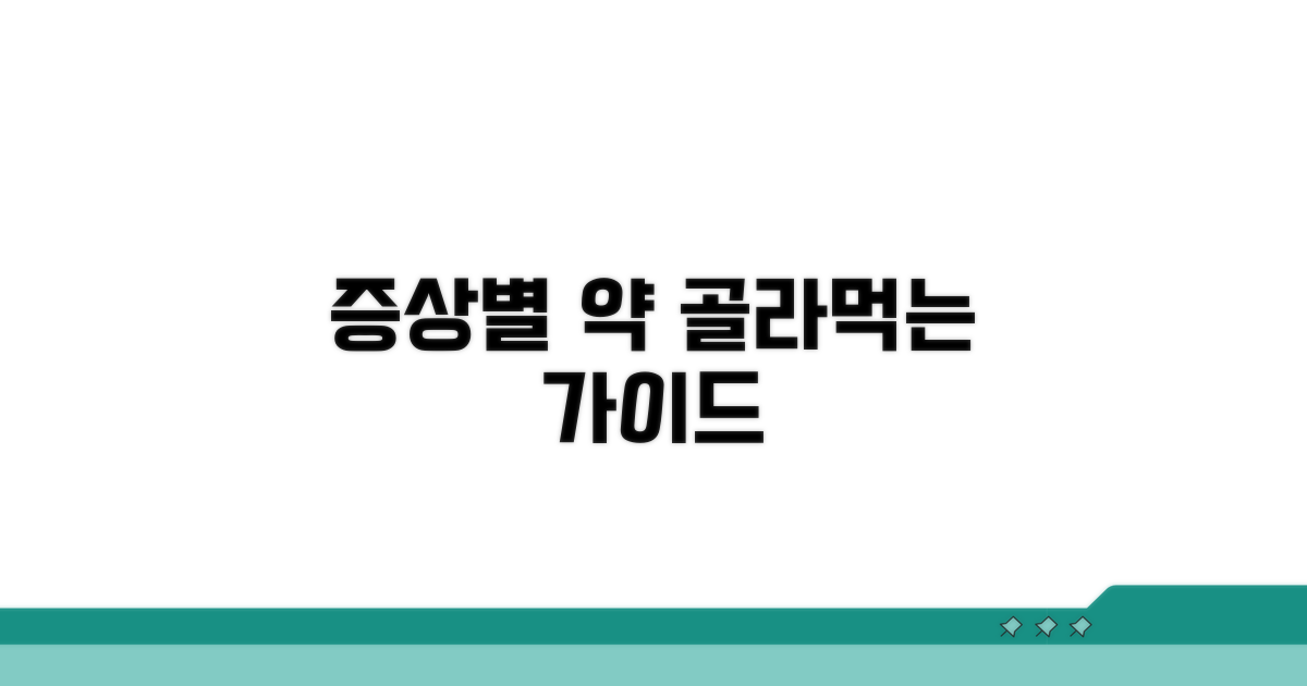 증상별 약 선택과 복용 가이드
