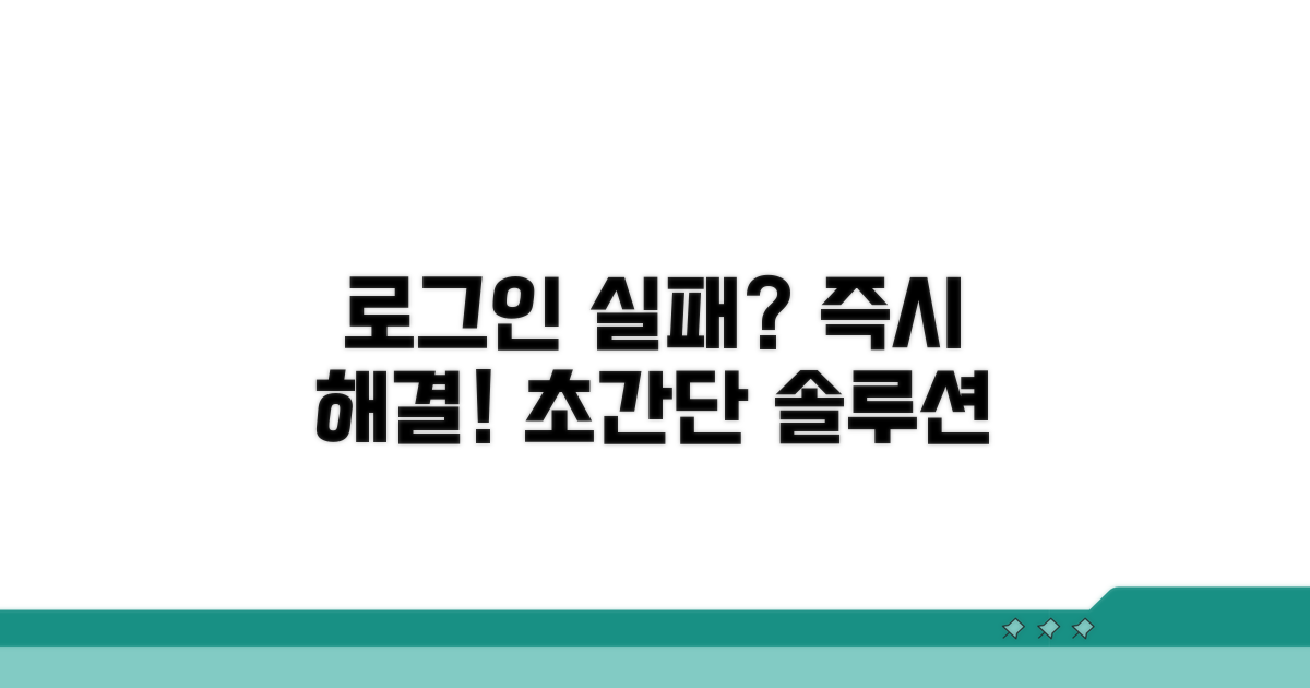 로그인 실패 시 즉시 해결 방법