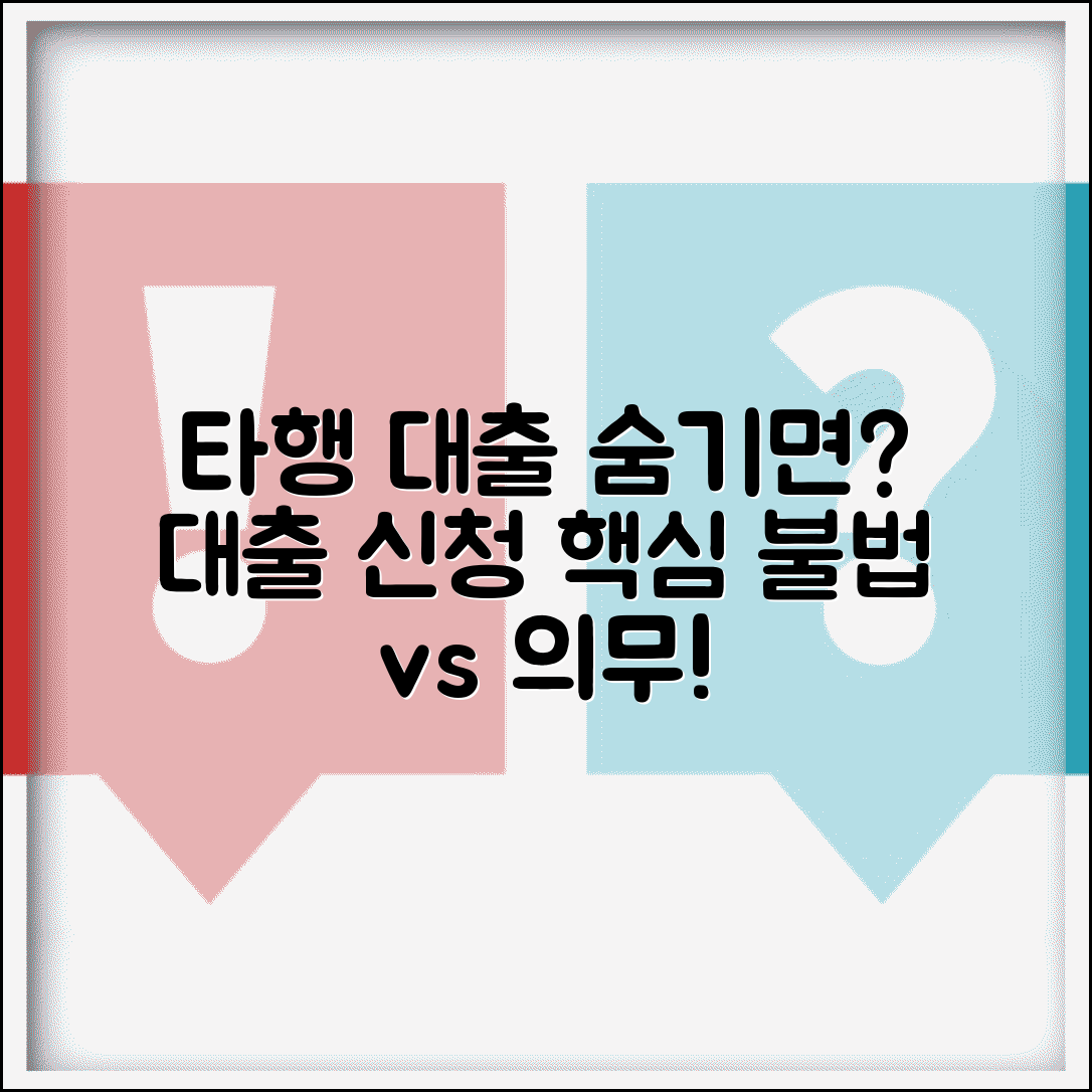 대출 신청 시 타행 대출 숨기면 불법? | 대출신청, 타행대출 신고 의무, 주의사항 총정리