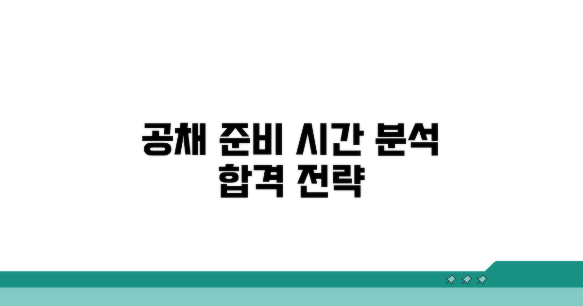 합격 위한 공채 준비 시간 분석