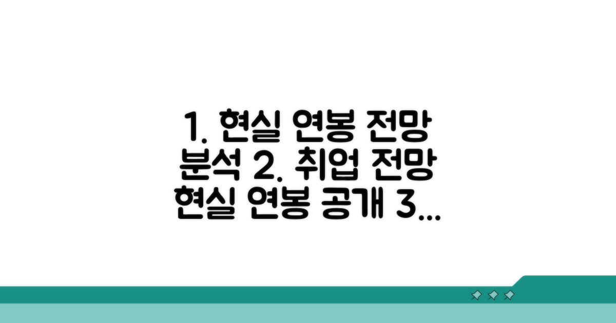 현실적인 전망과 연봉