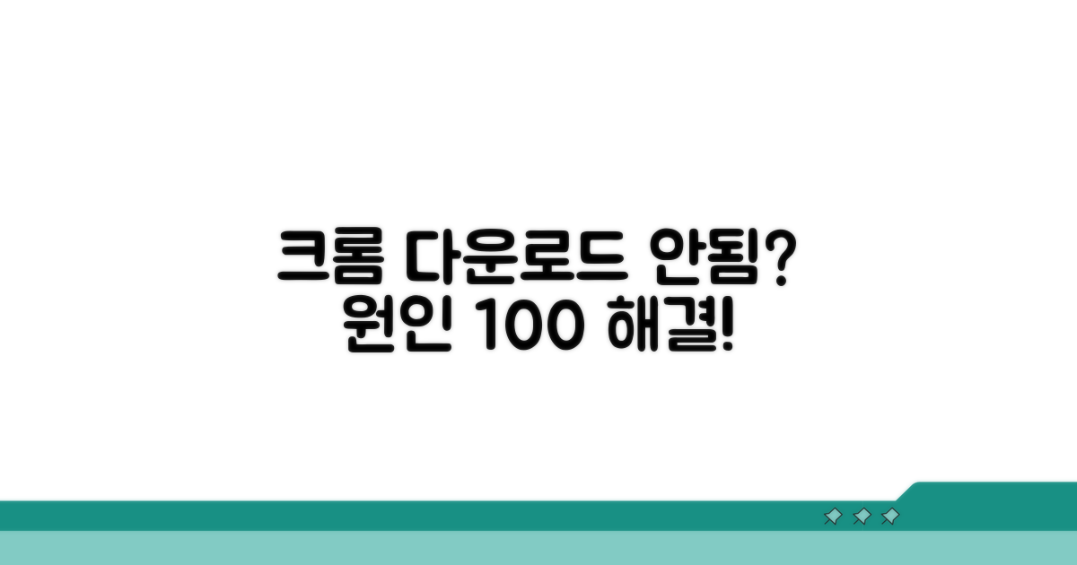 크롬 다운로드 안됨 원인 파헤치기