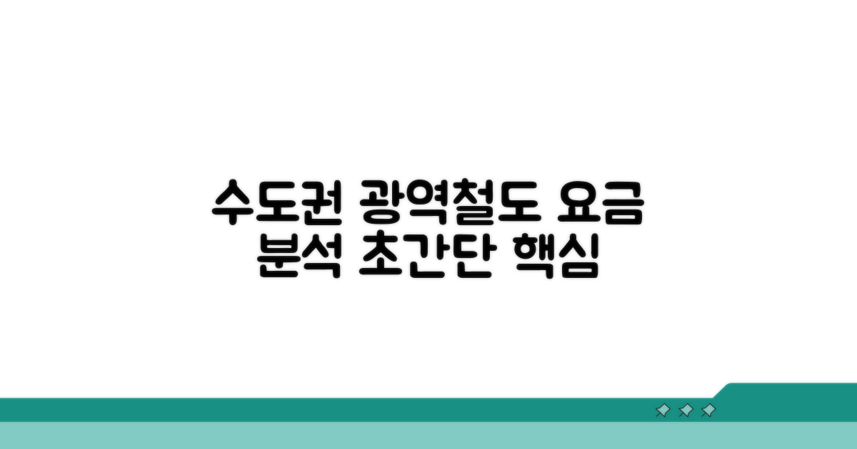 수도권 광역철도 요금 체계 분석