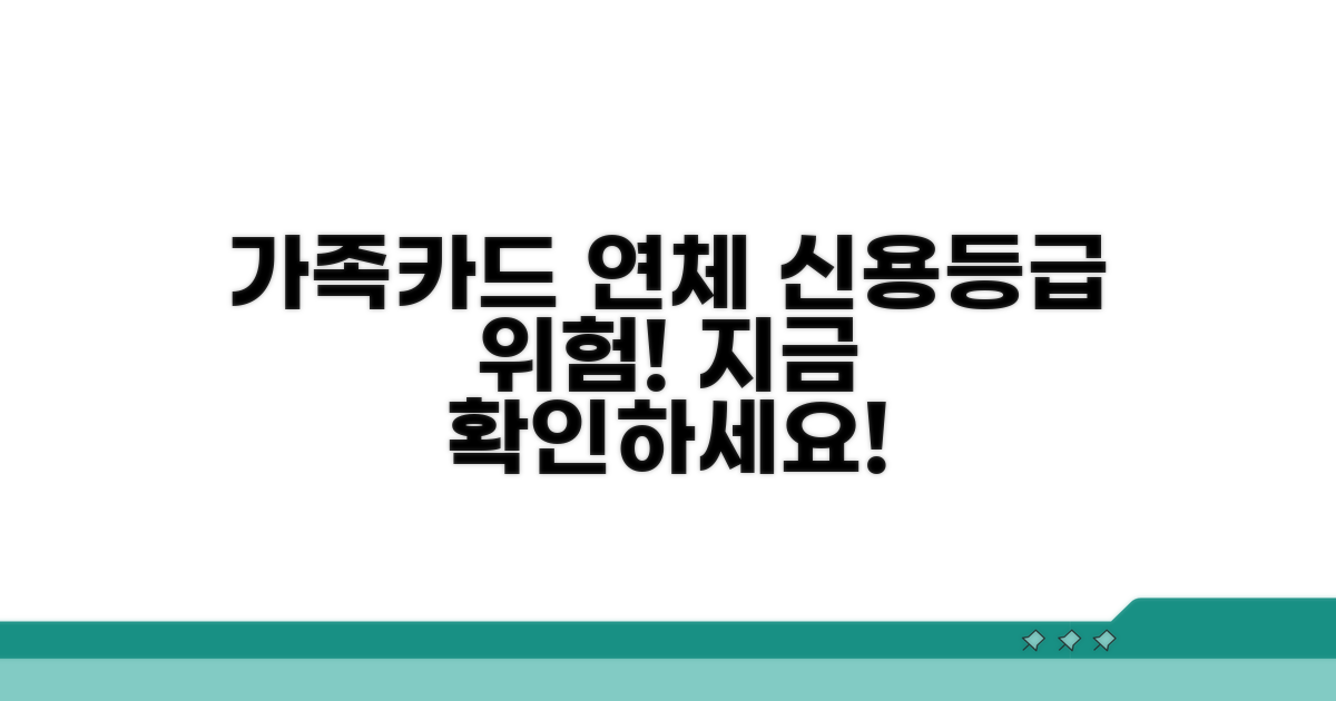 가족카드 연체, 신용등급 영향은?