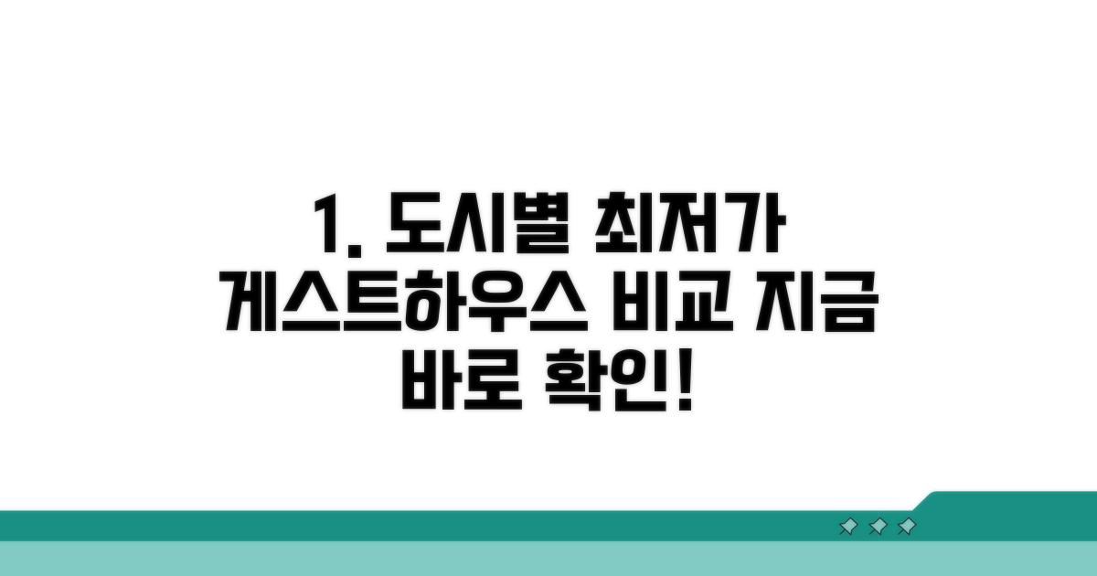 도시별 게스트하우스 최저가 비교
