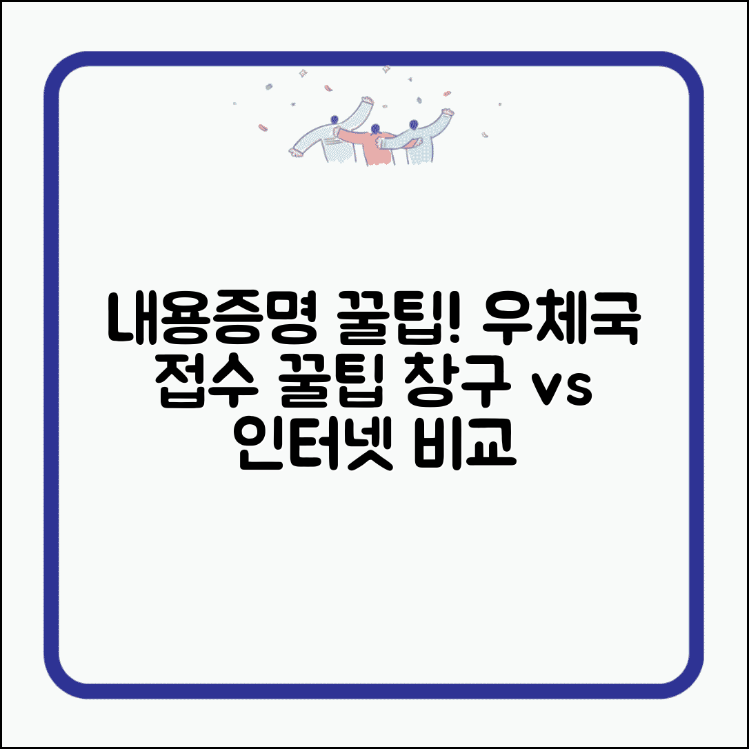 내용증명 우체국 접수 방법 | 창구 vs 인터넷 신청 비교 및 주의사항 총정리