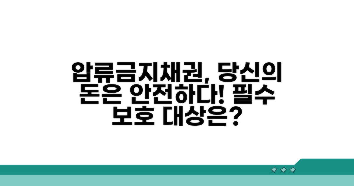 압류금지채권, 핵심 보호 대상은?