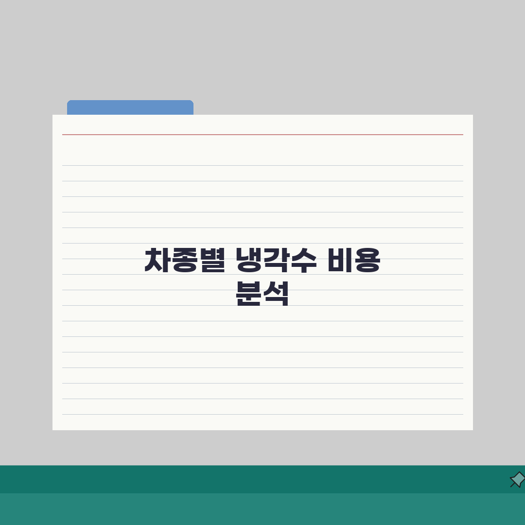 냉각수 교체비용 차종별 쿨런트 가격 | 자동차 냉각수 교체 주기 비용 분석 A to Z