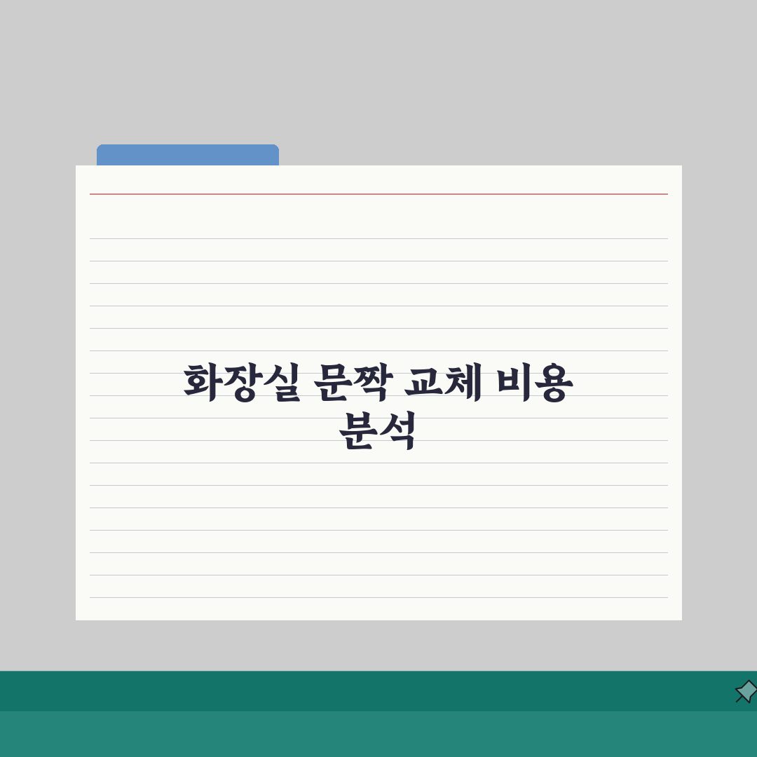 화장실문교체비용 도어 종류별 설치 | 공사비 완벽 분석 A to Z