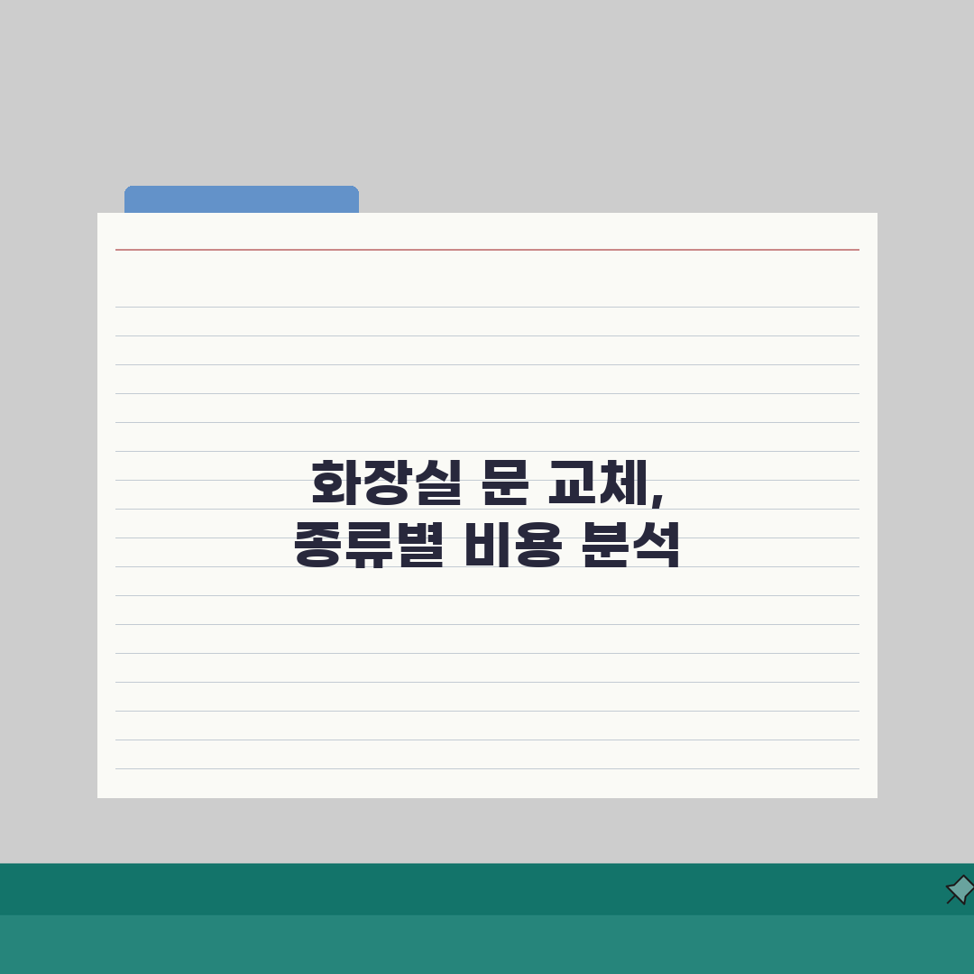 화장실문교체비용 도어 종류별 설치 | 공사비 완벽 분석 A to Z